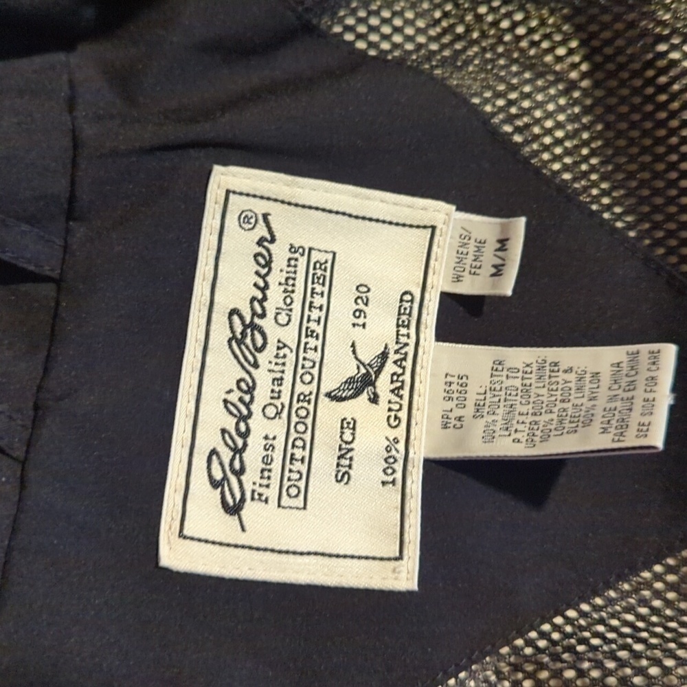 Eddie Bauer Blue/Purple hooded gore-tex zip front long Warm Winter jacket sz M - Picture 8 of 13